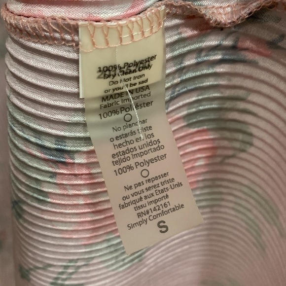 Lularoe Pink Floral Ribbed Open Front Shirly Kimono Size S - Picture 4 of 7